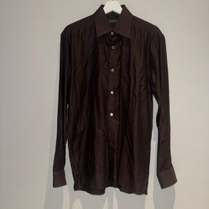 vintage ERMENEGILDO ZEGNA Brown Button Up